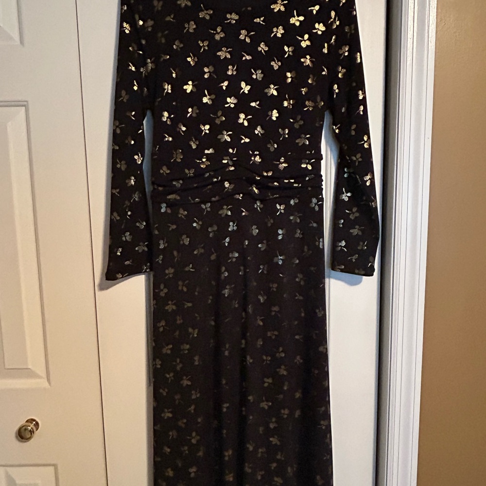 Tommy Hilfiger Black Dress with Gold Accents